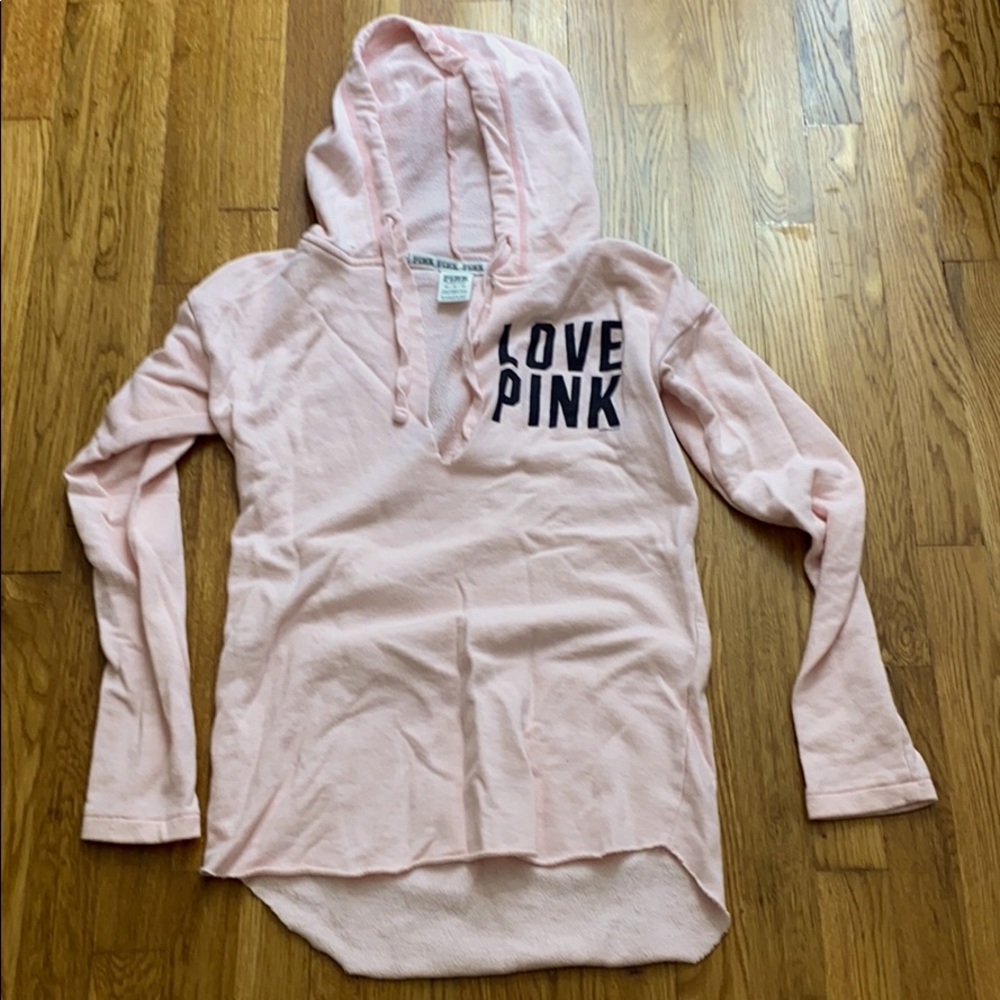 PINK VICTORIA’S SECRET Light Pink Hoodie Size XS